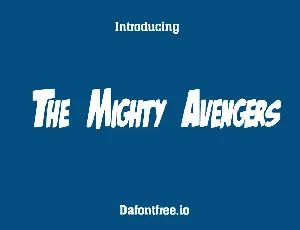 The Mighty Avengers Free font