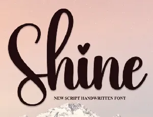 Shine Handwritten Typeface font