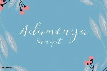 Adamenya script font