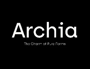 Archia Family font