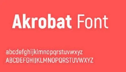 Akrobat font