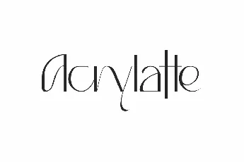 Acrylatte font