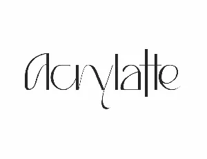 Acrylatte font