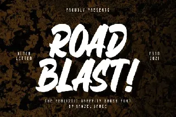 Road Blast Letter font