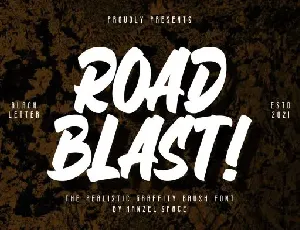 Road Blast Letter font