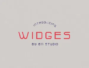 Widges Modern Demo font