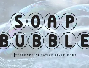 Soap Bubble Display font