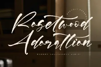 Rosetwood Adorattion font