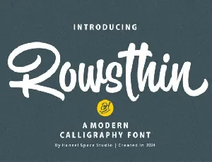 Rowsthin font