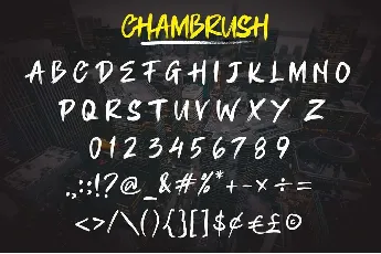 Chambrush Urban font