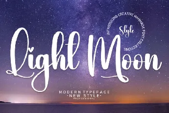 Light Moon Script font