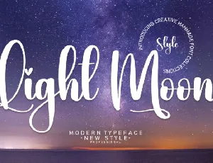 Light Moon Script font