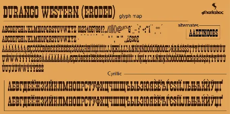 Durango Western Eroded font