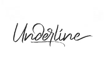 Underlines Brush font