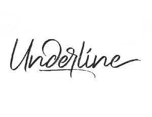 Underlines Brush font