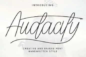 Audacity Script font