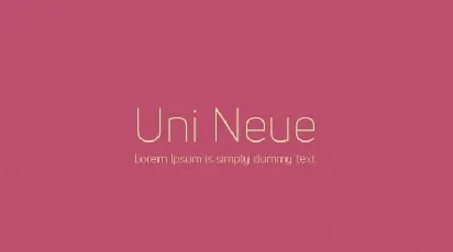 Uni Neue Free font