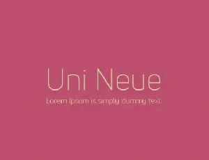 Uni Neue Free font