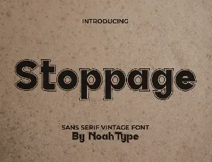 Stoppage Demo font