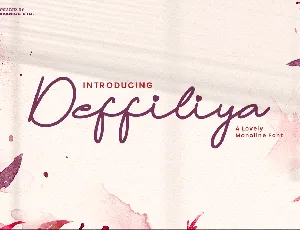 Deffiliya demo font