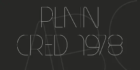 Plain Cred 1978 font