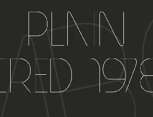 Plain Cred 1978 font