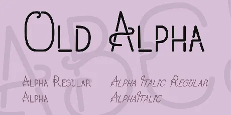 Old Alpha font