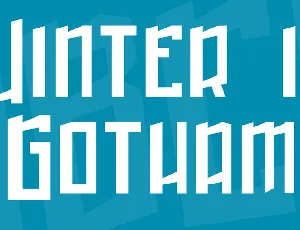 Winter in Gotham font