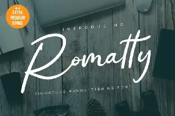 Romatty Script font