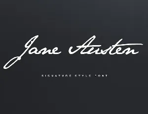 Jane Austen Signature Free font