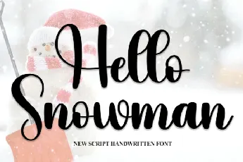 Hello Snowman Script font