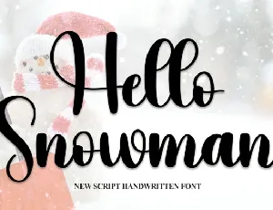 Hello Snowman Script font