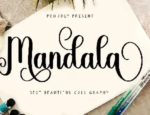 Mandala Calligraphy font