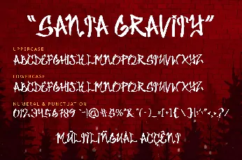 Santa Gravity font