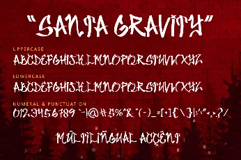 Santa Gravity font