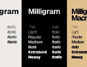 Milligram font