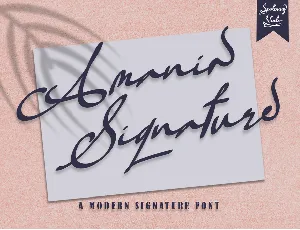 Amania Signature font