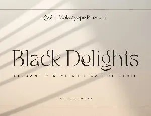 Black Delights font
