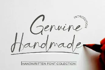 Genuine Handmade font