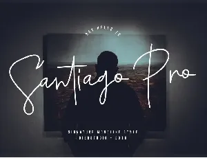 Santiago Pro Signature font