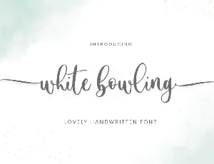 White Bowling font