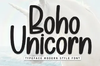 Boho Unicorn Display font