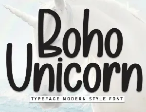 Boho Unicorn Display font