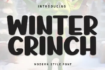 Winter Grinch Display font