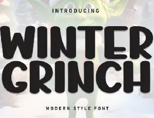 Winter Grinch Display font