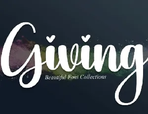 Giving Script font