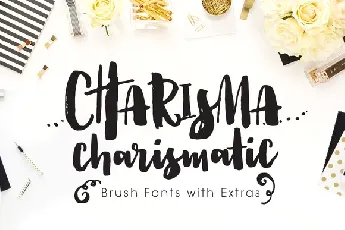 Charisma Brushs with Extras font