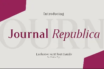 Journal Republica (Demo) font