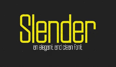 Slender Family font