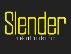 Slender Family font